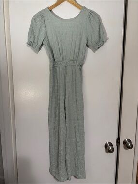 Zara girls sage mint green jumpsuit size 10